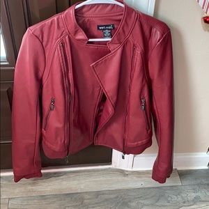 Wet seal leather jacket